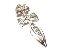 Pendentif en argent sterling avec motif « marteau de Thor », bijou celtique
