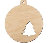 Pendentif en bois - Boule de Noël 2 - Décor
