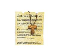 Pendentif en bois d'olivier - Christian Tau Tao Croix Franciscaine Motif Hjw par Holyroses