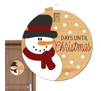 Pendentif en bois pour sapin de Noël, ornement de Noël coulissant avec compte à rebours | Pendentif calendrier de compte à rebours en bois | Décorations coulissantes de compte à rebours colorées b