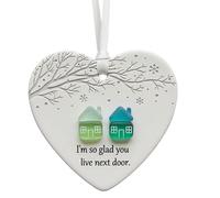 Pendentif En Céramique Arbre De Noël | Décoration De Noël En Céramique Avec Motif Amour - Décoration D'exposition Vacances D'hiver,Pour Étudiants Voisins Adolescents Adultes Femmes