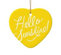 Pendentif en céramique pour sapin de Noël, en forme de cœur, décoration de Noël, décoration d'intérieur, cadeaux de fête