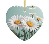 Pendentif en céramique pour sapin de Noël WHJSHOP Beauty Daisy Picture Maisons, centres commerciaux, supermarchés et magasins