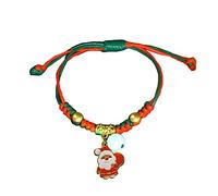 Pendentif en corde tressée réglable sur le thème de Noël - Pour couples, amitié, bijoux faits à la main, taille unique, Comme décrit