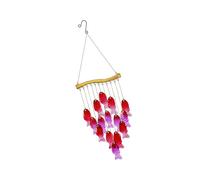 Pendentif en cristal à suspendre - Attrape-soleil - Carillon à vent - Pour balcon, jardin, réflexion de la lumière - Cloches décoratives en fer