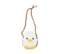 Pendentif en crochet pour intérieur de voiture - Décoration à suspendre - Motif animal de dessin animé - Accessoire balançoire pour rétroviseur (canard blanc)