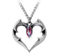 Pendentif en étain Baiser du vampire Alchemy Gothic Bathheart - 3.6cm (H) x 3.6cm (W) x 0.5cm (D) Argent G
