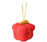 Pendentif en fil tricoté de différentes formes de vacances pour sapin de Noël et décorations de maison festives (coffret cadeau)