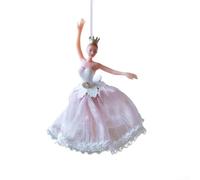 Pendentif en forme d'ange de ballet pour sapin de Noël avec un charmant motif de poupée en ABS (fille rose B)