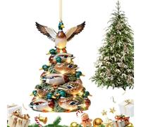 Pendentif en forme d'animal en acrylique 2D - Animaux marins empilés