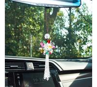 Pendentif en forme de boule de cristal pour rétroviseur de voiture - Attrape-soleil pour voiture