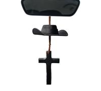 Pendentif en forme de chapeau de cowboy - Chapeau de cowboy - Décoration de voiture - Charm miroir de recul - Camion intérieur RV Sedan voiture véhicule maison fenêtre mur hommes femmes anniversaire
