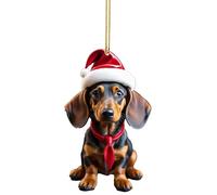 Pendentif en forme de chien de dessin animé pour rétroviseur de voiture, décoration d'arbre en acrylique, petit cadeau