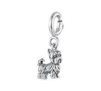 Pendentif en forme de chien éléphant - Boucle - Hamster - Perles en argent sterling 925 - Convient pour bracelet Pandora pour femme, keineKeine Größe verfügbar, Argent sterling, Zircone cubique créé