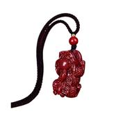 Pendentif en forme de cinabre Pixiu en sable violet doré - Amulette trois billets pour la prospérité et la protection, One Size