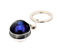 Pendentif en forme de clé zodiacs - Porte-clés, porte-clés astrologie | Accessoire de sac à main phosphorescent, ornement de sac céleste, porte-clés horoscope, clip de sac à dos élégant, étiquette de