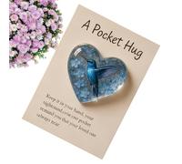 Pendentif en Forme De Colibri - Charme Souvenir en Forme de Cœur | Petit Colibri Motivant avec Une Carte - pour Les et Les Adultes, Sympathie, Encouragement, Maison, Chambre, Voiture, Vacances