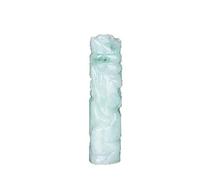 Pendentif en Forme de Colonne de Jade Panlong, Gravure Antique Naturelle, modèles pour Hommes Femmes, Pendentif de Collier dominateur Mauvais Esprit