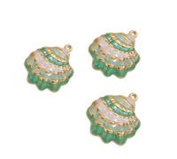 Pendentif En Forme De Coquille En Acier Inoxydable Galvanisé Sous Vide Léger Pour Accessoires Faits À La Main Breloque De Boucle D'oreille En Acier Inoxydable Breloque De Collier À Faire Soi-même