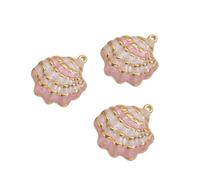 Pendentif En Forme De Coquille En Acier Inoxydable Galvanisé Sous Vide Léger Pour Accessoires Faits À La Main Breloque De Boucle D'oreille En Acier Inoxydable Breloque De Collier À Faire Soi-même