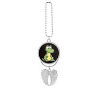 Pendentif en forme de crocodile de dessin animé silencieux, pendentif de rétroviseur, pendentif porte-bonheur, ornement amusant suspendu de voiture pour bureau, voiture, décoration de la maison, style