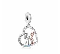 Pendentif en forme de cœur avec inscription « Always My Sister Forever My Friend » en argent sterling 925 compatible avec les bracelets à breloques Pandora