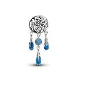 Pendentif en forme de cœur en argent sterling 925 compatible avec les bracelets Pandora Moments, 4mm Hole, Métal Argent sterling, Pas de gemme