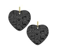 Pendentif en forme de cœur en céramique avec code programmeur, réutilisable