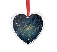 Pendentif en forme de cœur en cristal transparent en forme de constellation des étoiles du Nord - Décoration romantique à suspendre pour la maison, la fenêtre, la voiture, la fête de mariage