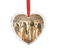 Pendentif en forme de cœur en cristal transparent en forme de cœur en forme de femme de l'Égypte ancienne - Décoration romantique à suspendre - Cadeau pour maison, fenêtre, voiture, fête de mariage