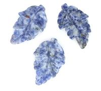 Pendentif en forme de feuille 40 mm, pierre précieuse cristal quartz avec trou for collier, accessoire bijouterie(Color06,40PCS)