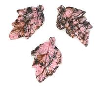 Pendentif en forme de feuille 40 mm, pierre précieuse cristal quartz avec trou for collier, accessoire bijouterie(Color25,10PCS)
