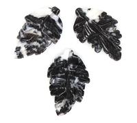 Pendentif en forme de feuille 40 mm, pierre précieuse cristal quartz avec trou for collier, accessoire bijouterie(Color04,1PC)