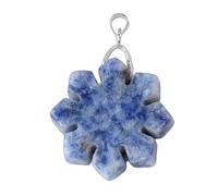Pendentif en forme de flocon de neige avec pierres précieuses naturelles sur le thème de Noël pour femme, Moyen, Comme décrit, Comme décrit.