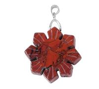 Pendentif en forme de flocon de neige avec pierres précieuses naturelles sur le thème de Noël pour femme, Moyen, Comme décrit, Comme décrit.
