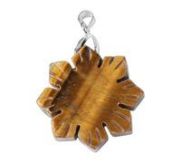 Pendentif en forme de flocon de neige avec pierres précieuses naturelles sur le thème de Noël pour femme, Moyen, Comme décrit, Comme décrit.