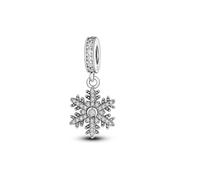 Pendentif en forme de flocon de neige en argent sterling 925 compatible avec les bracelets à breloques Pandora