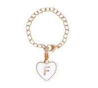 Pendentif en forme de lettre blanche - Breloque en forme de cœur avec poignée de bouteille d'eau, accessoire de décoration mignon | Breloque décorative à suspendre pour sacs à bouteille d'eau