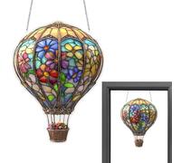Pendentif en forme de montgolfière 2D, décoration étanche, pour l'intérieur et l'extérieur, balcon, terrasse, jardin, mur, porte, décoration d'anniversaire