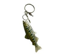 Pendentif en forme de poisson pour pêcheurs, breloque de sac en acrylique avec matériel en métal et crochet pour décoration de transport quotidien