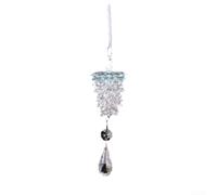 Pendentif en forme de pomme de pin en acrylique avec texture similaire conçu pour compléter la décoration de vacances dans n'importe quelle maison ou espace d'événement (bleu)