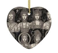 Pendentif en forme de sapin de Noël en céramique - YYHWHJDE - Style européen - Avec trous soigneusement percés - Corde en métal