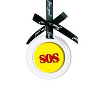 Pendentif en forme de symbole SOS concis Art Déco Mode Ornement Charme Aromathérapie