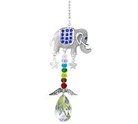 Pendentif en forme d'éléphant en cristal à suspendre pour fenêtre, arc-en-ciel, décoration d'intérieur, attrape-soleil, accessoire à suspendre (éléphant)