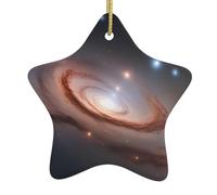 Pendentif en forme d'étoile à suspendre en céramique pour sapin de Noël UDFKGLP Constellation Amas Galaxies Image Maisons, centres commerciaux, supermarchés et magasins
