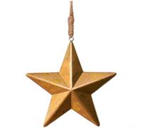 Pendentif en forme d'étoile en bois à suspendre, étoile de Noël rouge avec corde, affichage festif en bois, pour décoration murale d'arbre, accessoires de fête (A)