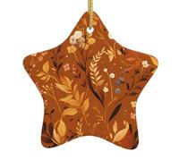 Pendentif en forme d'étoile en céramique pour sapin de Noël UDFKGLP Beauty Burnt Orange Photo Maisons, centres commerciaux, supermarchés et magasins