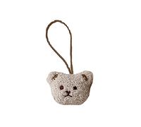 Pendentif en forme d'ours pour sac avec nom de l'enfant - En coton PP - Convient pour sacs/clés/sacs d'école/U Dis - 18 x 7 cm, un