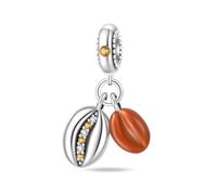 Pendentif en grains de café, breloque de bracelet en perles, convient aux bracelets de 3 mm à 4,5 mm