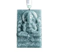 Pendentif en jadéite bleu véritable éléphant dieu glace graines d'éléphant dieu de la fortune pour homme et femme modèles bijoux cadeaux